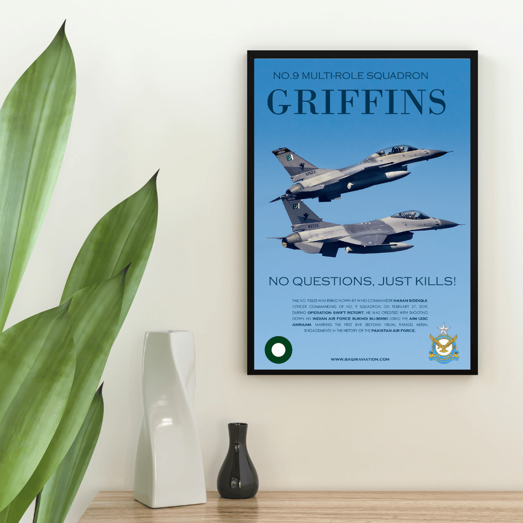 Pakistan Air Force No. 9 Squadron 'Griffins' Legacy - Premium Aviation Wall Art