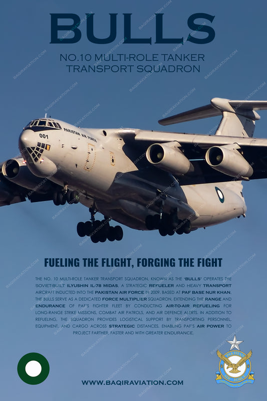 Pakistan Air Force No. 10 Squadron 'Bulls' - Premium Aviation Wall Art