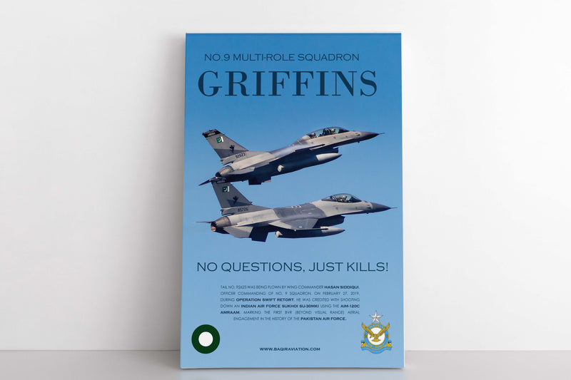 Pakistan Air Force No. 9 Squadron 'Griffins' Legacy - Premium Aviation Wall Art - Image 3