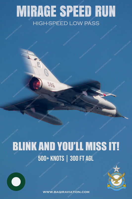 Pakistan Air Force Mirage Speed Run - Premium Aviation Wall Art